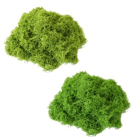 IKOPFLN 120 g Artificial Moss for Decorating, Moss Decoration, Moss for Crafts, Iceland Moss, Artificial Grass for Crafts, Artificial Plant, Fake Plants for Planters, Artificial Plants (60 g Dark