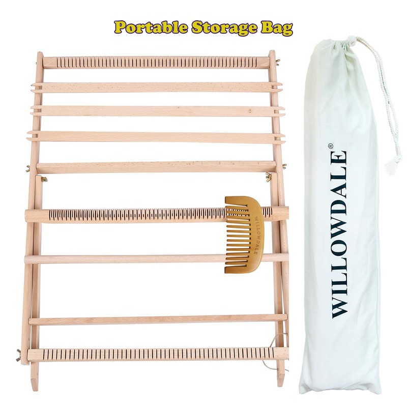 WILLOWDALE 25.2"H x 19.3"W Weaving Loom with Stand Wooden Multi-Craft