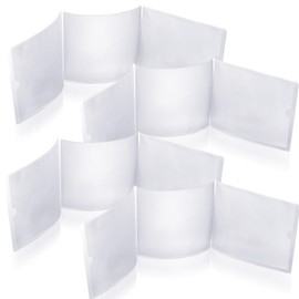 RattanView 4 Pcs 2026 Mahjong Card Protector Cover Holder Accessories 6 1/8" X4 3/4" Plastic Clear Large Scorecard Cover Mahjong Sleeve Case Gifts Fit Large Print Size