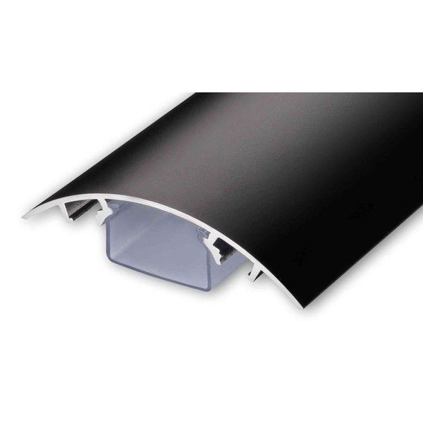 Alunovo TV ALUMINIUM CABLE DUCT, Black Glossy Semi-Matt in lengths