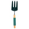1x Brown Cushion Grip Handle Hand Fork - Small Mini