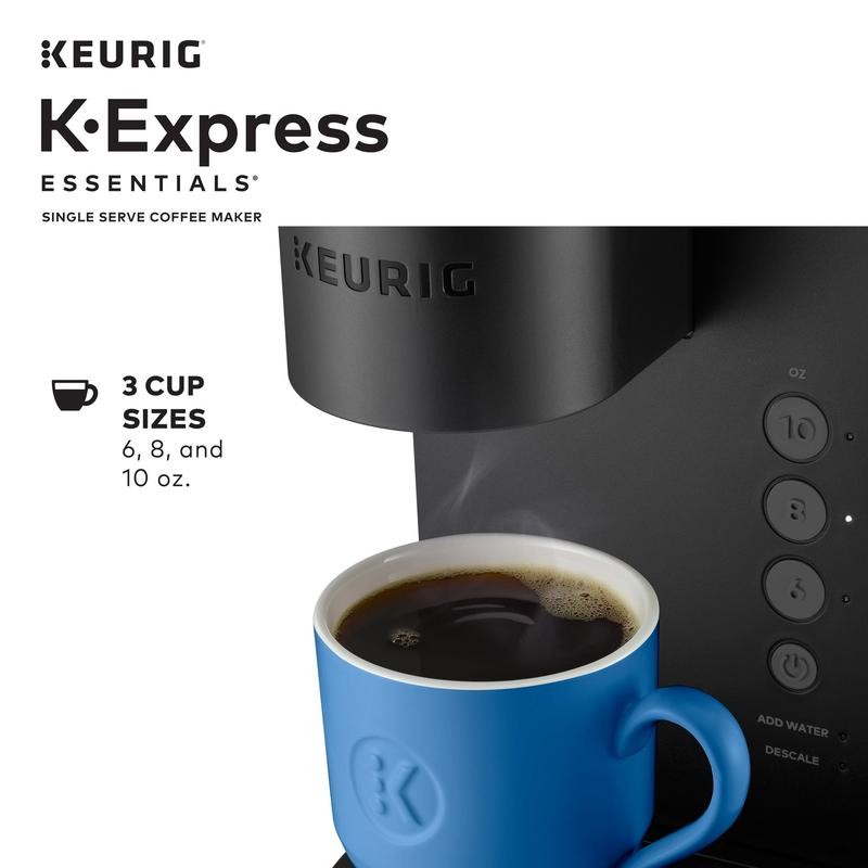 Keurig K-Express Essentials Single Serve K-Cup Pod Coffee Maker, Black/Navy/Red