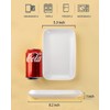 DELLING 8 Inch Rectangular Appetizer Plates, Salad Plates Set, Ceramic