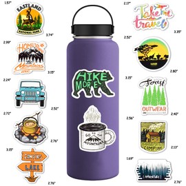SUSIHI 160Pcs Nature Stickers for Kids Outdoor Adventure Stickers for Water Bottles Waterproof Camping Vinyl Stickers for Yeti Cooler
