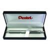 Pentel BL407P-BOX EnerGel Liquid-Gel-Roller Sterling with Silver Case, Stroke Width