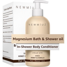 New Miuz Magnesium InShower Body Conditioner Soft Skin Post Shower Care Moisturizer for Body Legs Bath Oil for Dry Skin Shea Butter Honey Vanilla Self Care Spa Gift