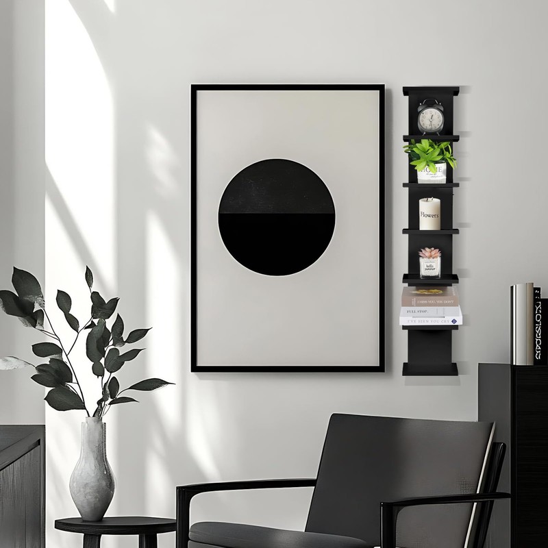 YEXEXINM 7 Tier Wall Shelf Unit - Lack Floating Shelf,