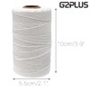 G2PLUS White String, Cotton Bakers Twine, 328 Feet 2MM Natural