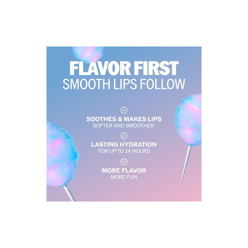 ChapStick- Bálsamo labial hidratante, algodón de azúcar, paquete de 12