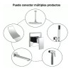 Regadera Latón Cromado Mezcladora De Baño/llave Monomando P Plateado