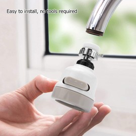 Tyenaza Tap Head, 360° Rotatable Adjustable Adjustable Water Filter Home Kitchen Flexible Water-Saving Tap Water Head with High Water Flow for Home Kitchen