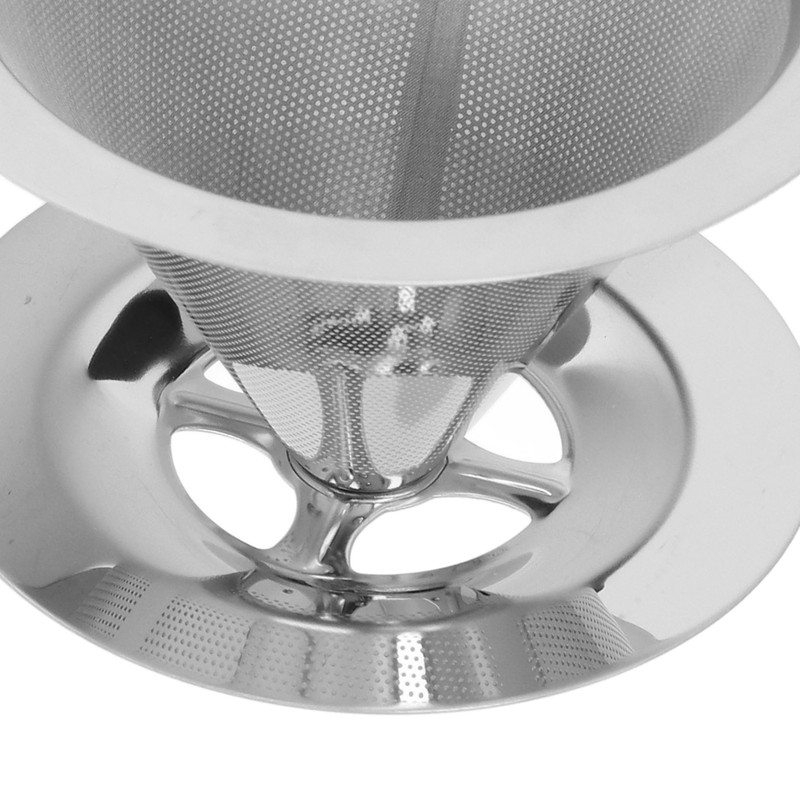 Stainless Steel Coffee Dripper Drip Cone Coffee Filter Reusable Coffee