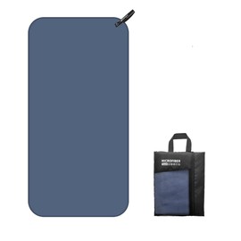 MORGEN SKY Quick Drying Towel, Sports Towel, Microfiber, Gym Towel, Chamois Towel, Bath Towel, Face Towel, Beach Towel, Compact, Storage Bag Included, Odor Resistant, Super Absorbent, Perfect for Travel, Climbing, Swimming, Fitness, Camping, Bath YUYI22 (Navy, L 47.2 x 23.6 inches (120 x 60 cm))