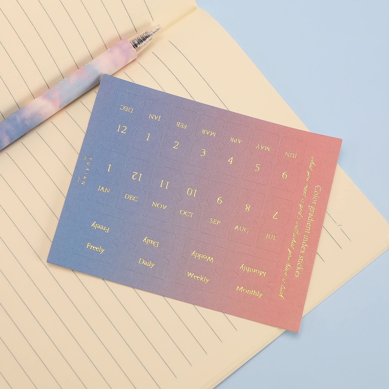 Create idea 10 Sheets Monthly Adhesive Index Tabs Colorful Monthly