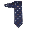 MENDEPOT - Corbata de fútbol, color plateado y café