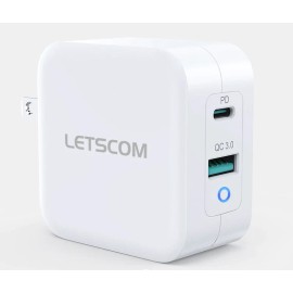LETSCOM USB C Charger, GaN Tech 65W for Galaxy S20/S10, Dell XPS 13, Note 20/10+ Pixel
