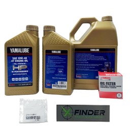 Yamaha STRATOLINER (2006-2011) all Models Oil Filter Change Kit Yamaha Part# 3FV-13440-30-00 and 6 Quarts Hi Performance Full Synthetic LUB-10W40-FS-12