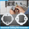 Copkim 2 Pcs Round Electrical Box Extender 4.35 x 1.5