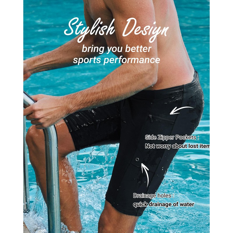 Arcweg Men's Quick Dry Compression Jammers - Swimming Trunks with