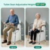 HOMEAL Raised Toilet Seat Riser with Handles for Seniors, 450LBS