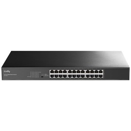 Cudy 24 Port Gigabit Ethernet Switch Desktop/ Rackmount Plug & Play Shielded Ports Sturdy Metal Fanless Quiet Traffic Optimization 19 Inch GS1024L