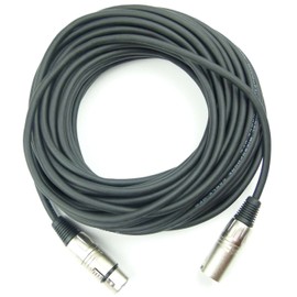 Adam Hall Cables K3MMF1500 Microphone Cable XLR Female to XLR Male DMX Audio Cable 3-Pin (15 m, Black, 2) Pack of 2