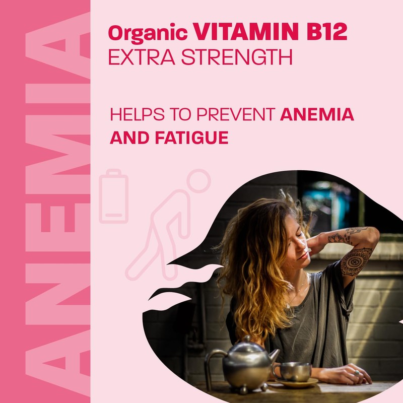 Certified Organic Vitamin B12 5000mcg Drops, Methylcobalamin, 50 Servings –