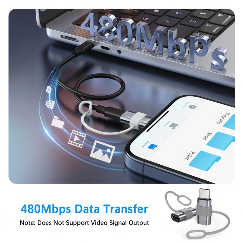 Avigers Lightening to USB C Adapter (Pack of 2)