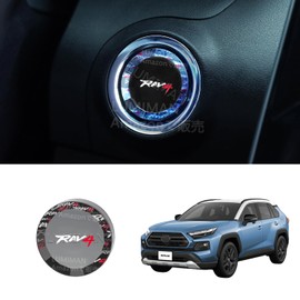 LUMIMAN Toyota RAV4 50 Series Car Push Start Switch, Crystal Engine Start Cover, Start Button Cover, Interior Parts, Dress-Up, Crystal Style, Exclusive Design, TMIMB-3 Genuine Replacement, Japanese