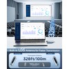 BRAIDOL 2025 Upgraded Wireless HDMI Transmitter & Receiver 328FT/100M, Plug