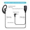 2-Pack Walkie Talkie Earpieces with Mic PTT, 2.5mm 1-Pin Two