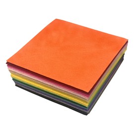 Lzrtola Felt Fabric Sheet 6"x6" (15 * 15cm) DIY Hand Sewn Patches on Fabrics, Various Colored Polyester Felt Fabrics for Art and Crafts, Party Decorations, 1mm Thick