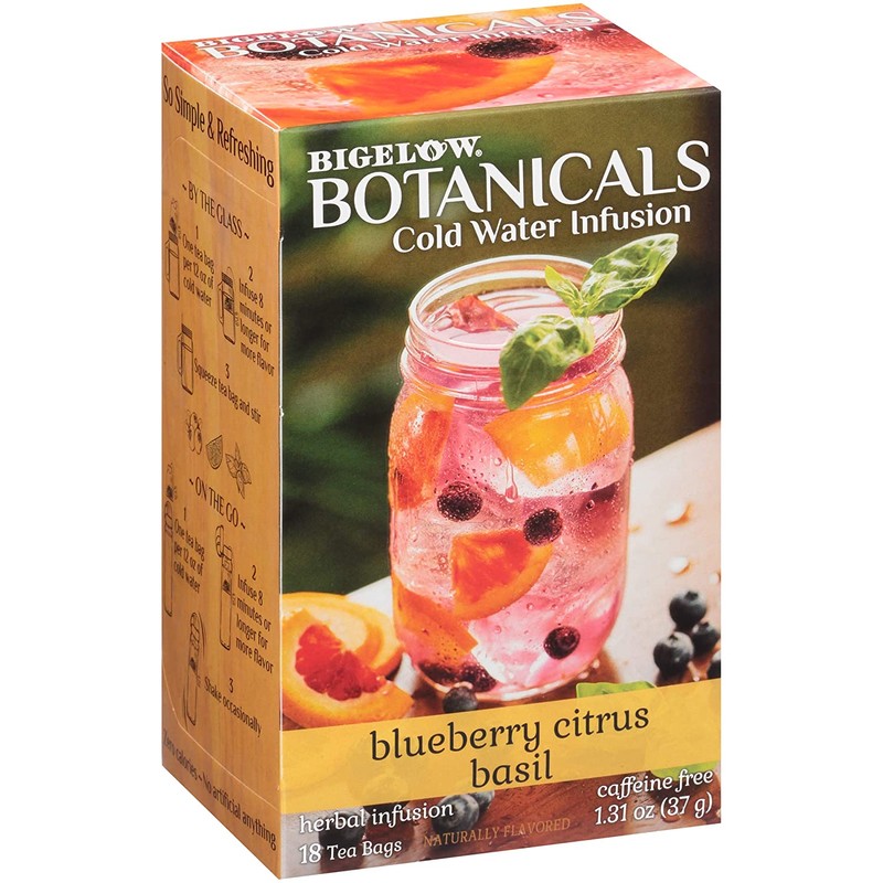 Bigelow Botanicals Cold Water Infusion Blueberry Citrus Basil Tea Bags