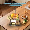 Fruit basket for kitchen counter with rotatable layup, Extra large