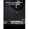 TORCHSTAR Tall Swing Arm Desk Lamp with Wooden Accent, Adjustable