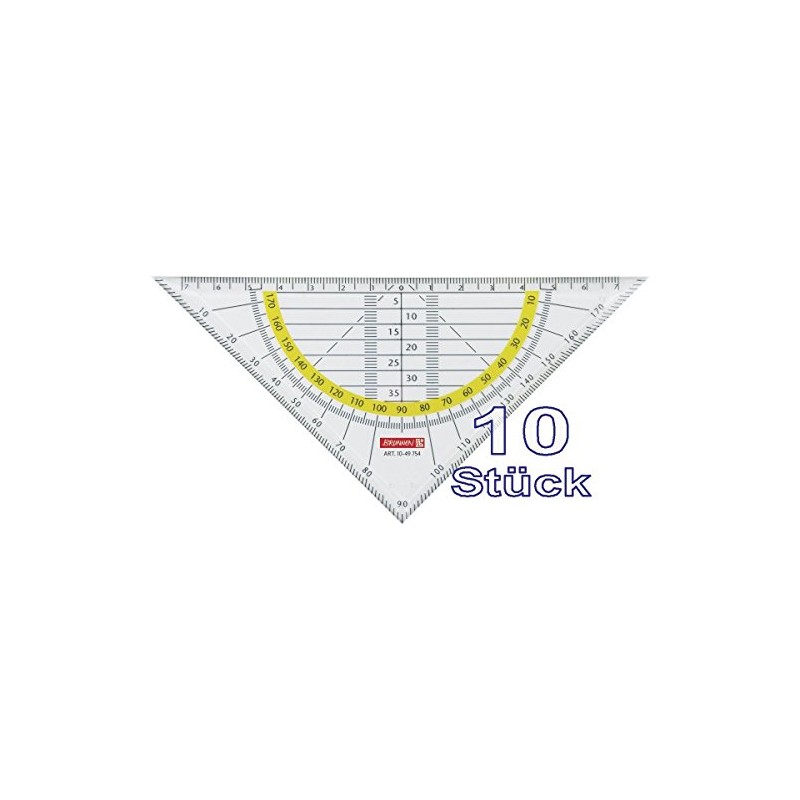Brunnen 1049754 Geometry Triangle for School and Office 16 cm