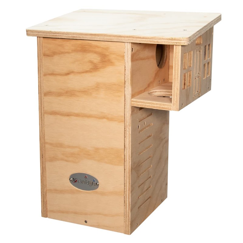 JCS Wildlife Plywood Squirrel House Nesting Box – Durable, Spacious