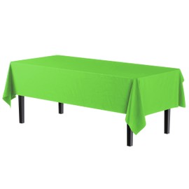 4-Pack Lime Green Plastic Table Cloth - 54In. x 108In. Disposable Tablecloth for Parties - Rectangle Tablecloth - Disposable Table Cloths for Parties - Plastic Table Cover for Picnics - Exquisite