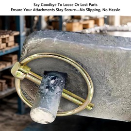 Heavy Duty Lynch Spring Pin Assortment Kit,Round Linch Pins for Tractors, Trucks, Lawn Mowers 8 PCS