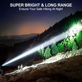 Flashlights High Lumens Rechargeable, Super Bright LED Small Powerful Flashlight with Memory Function, 6Modes Pocket Waterproof Flash Light for Camping,Hiking,Stocking Stuffer for Men (1, Black)