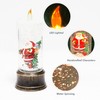 Christmas Tabletop Decor, Snow Globe Water Spinning LED Lighted Candle
