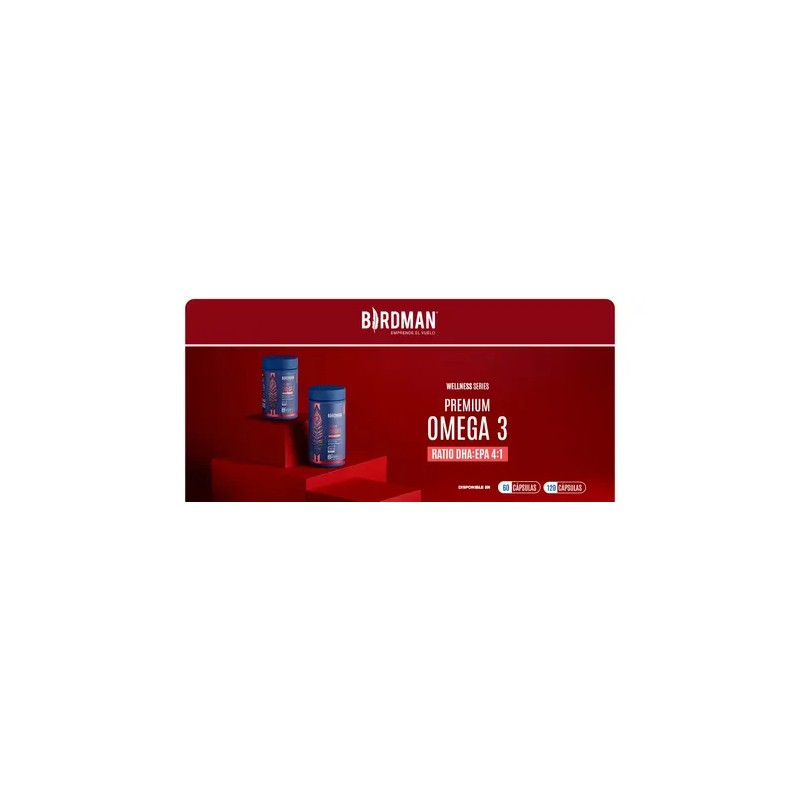 Birdman Premium Omega 3 100 Vegetal Sin Aditivos 120 Cápsulas