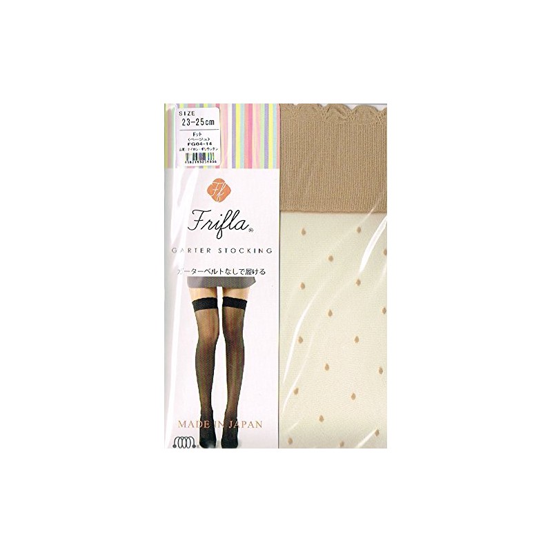 [Made in Japan] Dot pattern Garter Stockings 2425 (Beige)