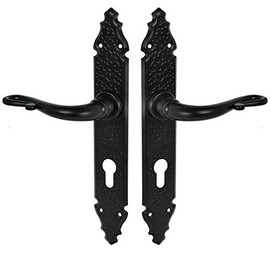 Hardware Store Door Fitting Handle Set Door Handle BB PZ WC Black Door Handle Wrought Iron (O.90 PZ - Profile Cylinder)