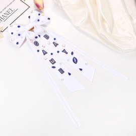 Game Day Hair Bows for Women Football Hair Bows Clips Jeweled Large Hair Bows Silky Satin Hair Ribbons Cheer Bows Red Blue Spirit Day Accessories Football Mom Game Day Accessories Outfits (Pattern D2)