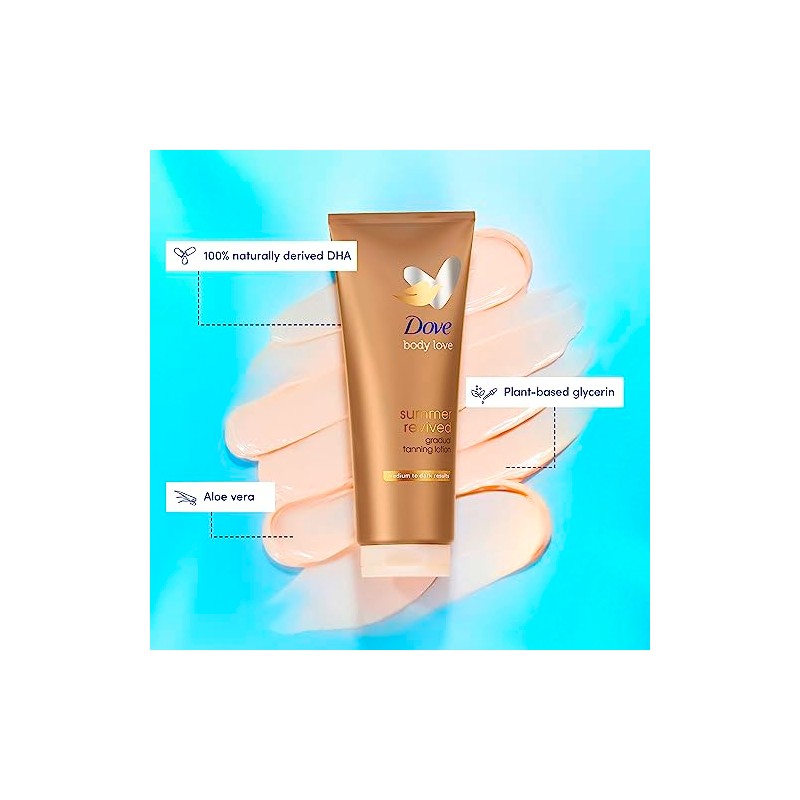 Dove Summer Revived Medium to Dark Gradual Tanning Lotion for