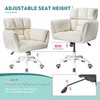DurayLoly Home Office Chair with Wheels Soft-Touch Material,Modern Cute Vanity