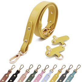 Shoulder PU Leather Straps For Bags Replacement Handbag Straps Purse Crossbody Strap Belt Without Punching yellow gold 2.5cm