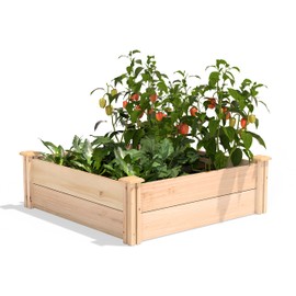 Greenes Fence Premium Cedar Raised Garden Bed, 36" x 36" x 11" - Made in USA with North American Cedar