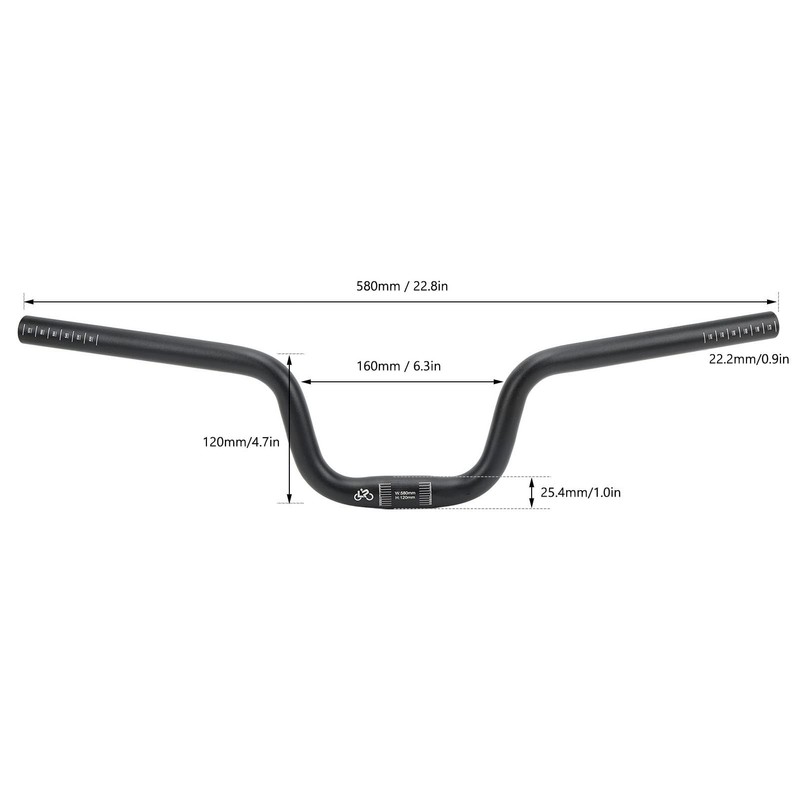 Bicycle Handlebar, Aluminum Alloy Riser Handlebar, Bike Swallow Handlebar for